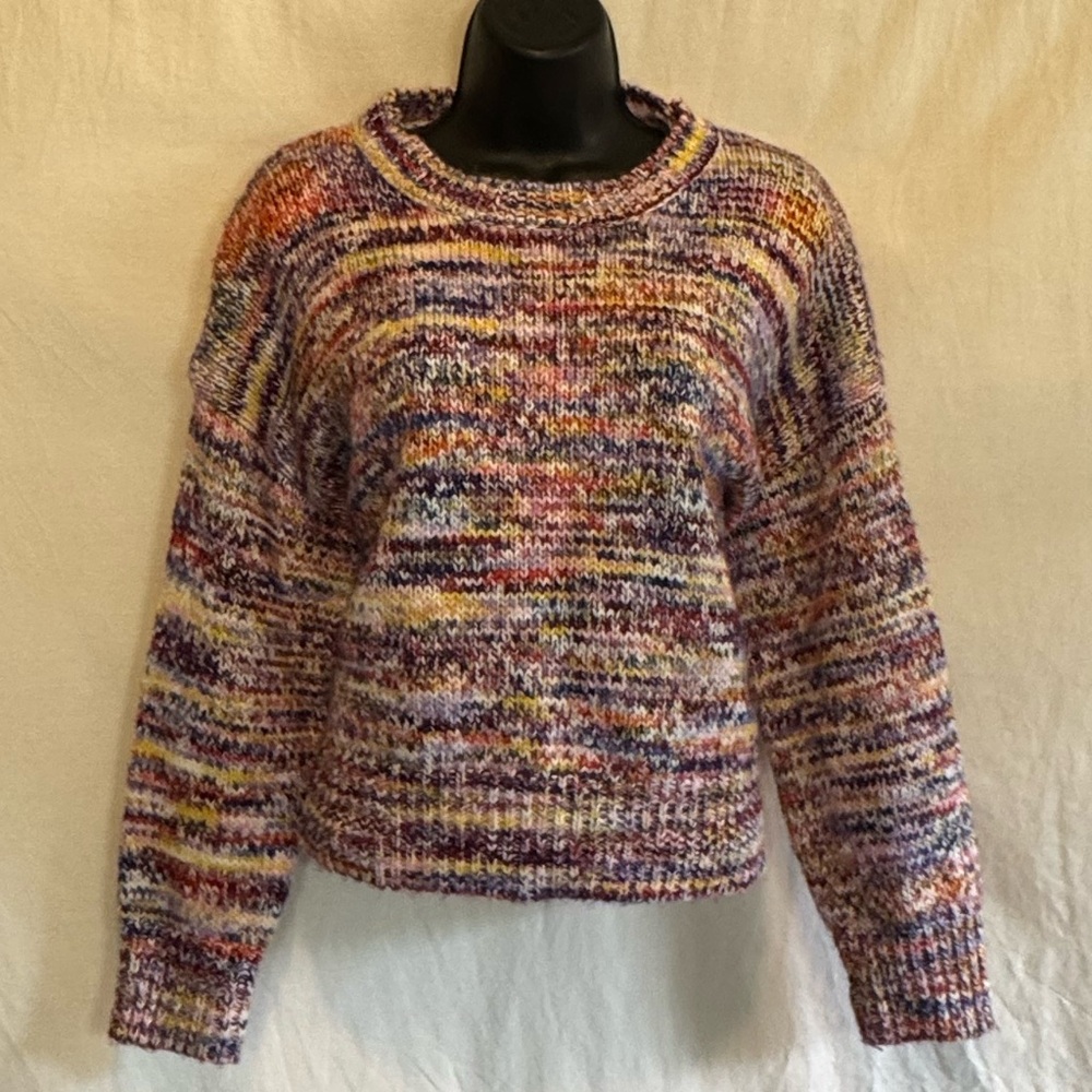 B-65 Sweet & Sinful Colorful Long Sleeve‎ Pullover Sweater Size M